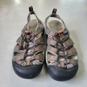KEEN Waterproof Whisper Sandals Men's 8.5‎ Gray Orange Outdoor Hiking